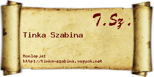 Tinka Szabina névjegykártya
