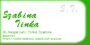 szabina tinka business card
